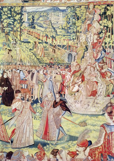 Fête de cour à Paris en 1573 pour honorer les ambassadeurs polonais en présence de Catherine de Médicis et Henri III (tapisserie) - François Quesnel